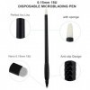 Guapa Lot de 10 stylos microblading jetables avec pinceau éponge pigmenté, formes U et F pour le maquillage des sourcils B-0