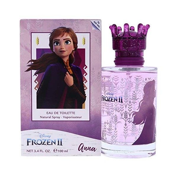 Frozen II Parfum pour enfants, dans un beau flacon en verre avec bouchon en  forme de couronne, au motif de Anna et Elsa, idéal comme parfum pour  filles, 100 ml : 