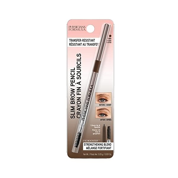 Physicians Formula, Slim Brow Pencil, Crayon à Sourcils pour une Application Précise en Traits Semblables à des Poils, pour u