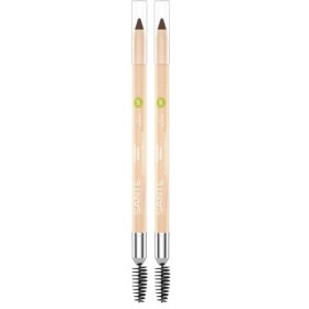 Sante Naturkosmetik Eyebrow Pencil 02 Brown, pour remplir les sourcils avec brosse à sourcils, maquillage naturel, végétalien