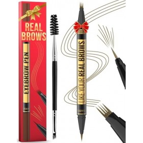 Vevivia Beauty Stylo à sourcils – Crayon à sourcils avec pointe micro-fourchette et pointe de précision pour sourcils naturel