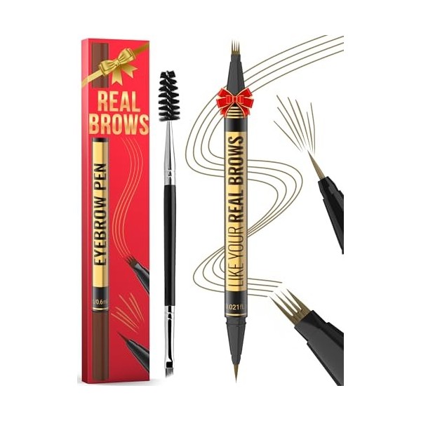 Vevivia Beauty Stylo à sourcils – Crayon à sourcils avec pointe micro-fourchette et pointe de précision pour sourcils naturel