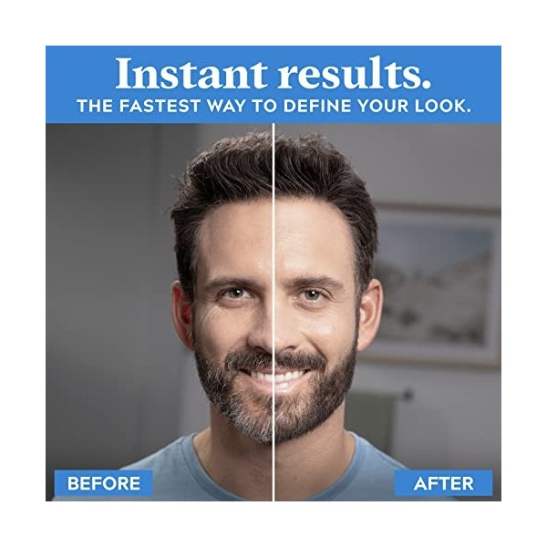 Just For Men Brosse de couleur pour barbe et sourcils en 1 jour, pour une couverture instantanée des cheveux gris en 1 étape,