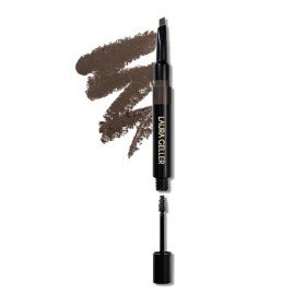 LAURA GELLER NEW YORK Sculpt-n-Stay Crayon à sourcils imperméable et gel marron foncé – Crayon à sourcils imperméable 2 en 