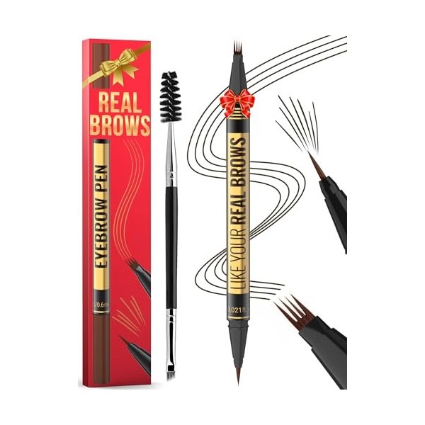 Vevivia Beauty Stylo à sourcils – Crayon à sourcils avec pointe micro-fourchette et pointe de précision pour sourcils naturel