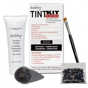 Godefroy Tint Kit de teinture pour sourcils et barbe Marron foncé Pour professionnels