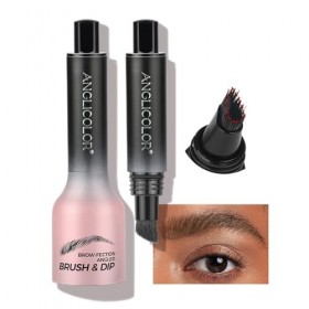 Anglicolor Version Améliorée Crayon Sourcil Waterproof,Microblading Sourcil,Stylo Sourcil Effet Poil,Brosse A Sourcils Angula