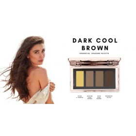 Eyebrowqueen Palette dombres à sourcils | Comprend une pommade et 3 nuances | Nuance marron foncé froid