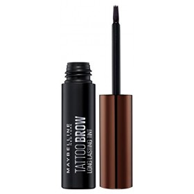Maybelline New York Lot de 2 tubes de coloration pour sourcils Tattoo Brow Gel Tint avec formule Peel-Off N° 3 Dark Brown 2 x