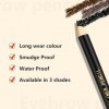 MOTIBACK Lot de 12 crayons à sourcils, avec taille-crayon dans le couvercle, 18 cm de long, imperméable, pour dessin et défin...