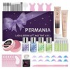PERMANIA Kit Rehaussement de Cils avec Teinture, 2025 Nouveau 4 in 1 Kit de Teinture et Lifting des Cils et Sourcils, pour Sa...