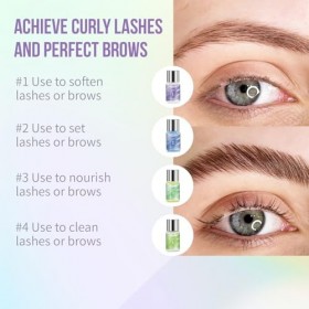 PERMANIA Kit Rehaussement de Cils avec Teinture, 2025 Nouveau 4 in 1 Kit de Teinture et Lifting des Cils et Sourcils, pour Sa...