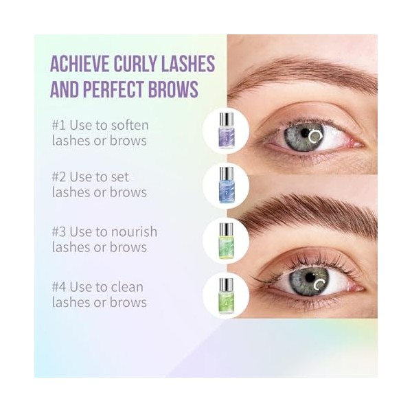 PERMANIA Kit Rehaussement de Cils avec Teinture, 2025 Nouveau 4 in 1 Kit de Teinture et Lifting des Cils et Sourcils, pour Sa...