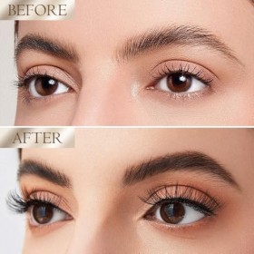Lot de 4 crayons à sourcils 2 en 1 avec gel, crayon à sourcils Microblading avec 4 pointes fourchettes, 2 en 1 Brow Pen and S