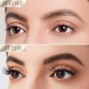 Lot de 4 crayons à sourcils 2 en 1 avec gel, crayon à sourcils Microblading avec 4 pointes fourchettes, 2 en 1 Brow Pen and S
