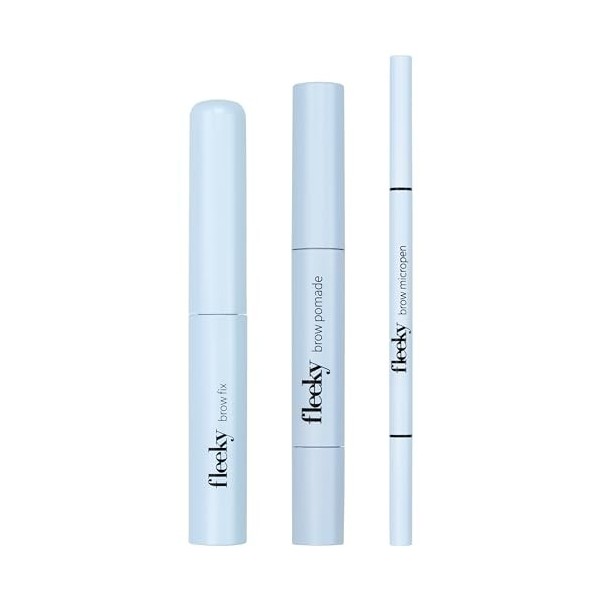 fleeky Brow Fix, Pommade & Micropen Kit de sourcils 3 en 1 – Forme parfaite, remplissage et définition pour des résultats nat