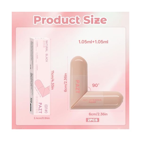 Eyeliner Stamp,Wing Tip Pen,Double Eye Liner Noir Waterproof Liquide Stamp,Séchage Rapide,Longue Tenue,Haute Pigmentation, fo...