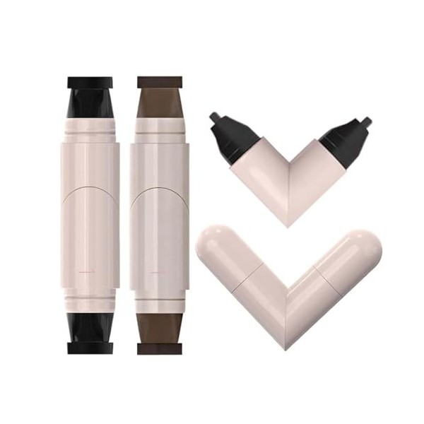 2pcs stylos eyeliner en gel, tampon pliable pour des ailes parfaites, outil eye-liner imperméable, stylo eye-liner résistant ...