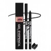 Erinde Crayon Yeux Waterproof Noir, Crayon Gel Eyeliner, Haute Pigmentation, Longue Durée, Résistant à lEau, Inclut un Taill ...
