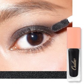 Oulac Fard à Paupières Noire Liquide Mat–Eye Liner Noir Effet Velours Intense,Ultra Pigmentée,Séchage Rapide,Make-up imperméa