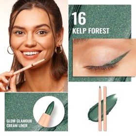 OULAC Crayon Yeux Waterproof, Eye Liner Vert Mat avec Couleur Intense, Eyeliner Anti-salissures Texture Lisse et Crémeuse, Te