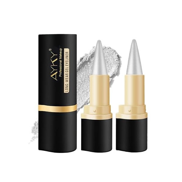 ZYEKIU 2 pièces Eyeliner Stylo Eyeliner en Gel Crayon pour Eyeliners Stick, Eyeliners à séchage rapide, Résultat à longue ten...