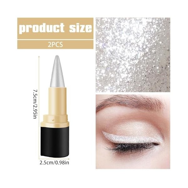 ZYEKIU 2 pièces Eyeliner Stylo Eyeliner en Gel Crayon pour Eyeliners Stick, Eyeliners à séchage rapide, Résultat à longue ten...