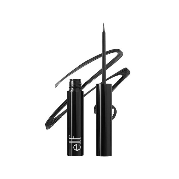 e.l.f. H2O Proof Inkwell Eyeliner Pen - Eyeliner liquide hautement pigmenté et résistant à leau - Finition mate - Végétalien ...