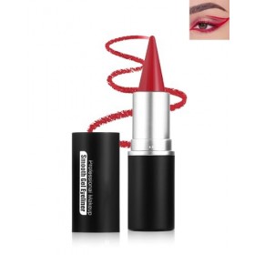 Gel Eyeliner Creme Waterproof Rouge, Couleur Longue Durée, Lisse et Mat Crayon Yeux sans Bavure, Bâtons de Peinture pour le V...