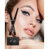Crayon Yeux Noir Pailleté, Super Doux et Lisse Glitter Gel Eyeliner Pencil, Waterproof and Durable, Très Pigmenté Eye Liner C...