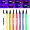 BOBISUKA UV Eyeliner Set 8 Couleurs Imperméable - Eyeliner Liquide Mat aux Couleurs Riches - Eye liner Fluorescent Résistant ...