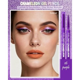 Paillettes Crayon Yeux, Violet Chameleon Eyeliner, Eye Liner Waterproof Long Lasting, Résistant aux Taches Crayon Eyeliner, H