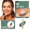 OULAC Crayon Yeux Waterproof, Eye Liner Vert Mat avec Couleur Intense, Eyeliner Anti-salissures Texture Lisse et Crémeuse, Te