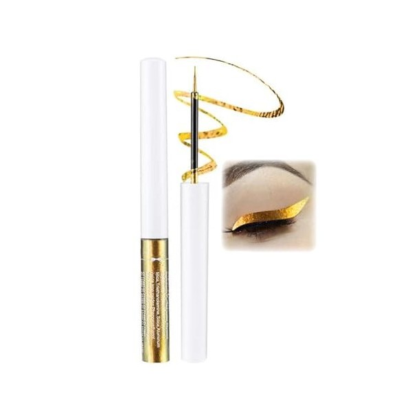 Chameleon Eyeliner liquide, eye-liner liquide imperméable à paillettes métallisé, crayon eye-liner multicolore pailleté, poin