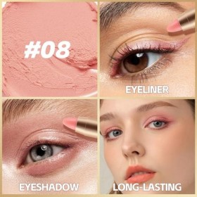 Boobeen Bâton 2-en-1 Ombre À Paupières Et Crayon Eye-Liner, Ombre À Paupières En Stick Avec Embout Estompeur Intégré,Texture ...