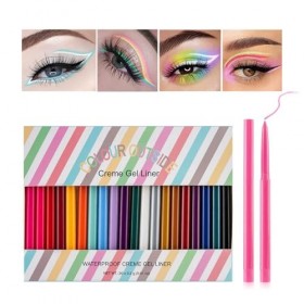 EnMart Set de 20 Crayons pour les Yeux, Haute Pigmentation & Glissant - Résistant à lEau, Anti-Trace & Tenue Longue pour Loo ...