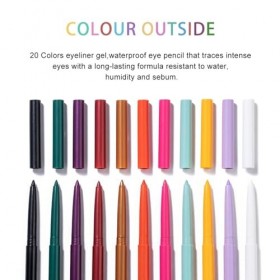 EnMart Set de 20 Crayons pour les Yeux, Haute Pigmentation & Glissant - Résistant à lEau, Anti-Trace & Tenue Longue pour Loo ...
