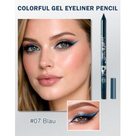 Jutqut Lot de 2 eyeliner en gel bleu mat - Imperméable et résistant aux taches - Haute pigmentation - Séchage rapide et longu...