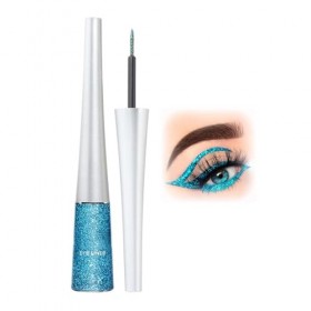 Eyeliner coloré à paillettes liquides, bleu lac, crayons à paillettes métallisées, imperméable et résistant aux taches, trait...