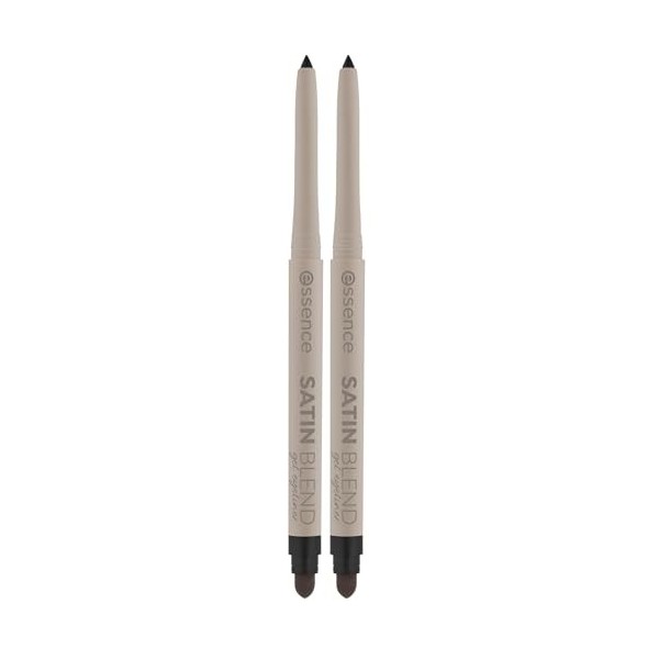 Essence Cosmetics Satin Blend Gel Eyeliner, Longue Durée, Hautement Pigmenté, Mat 0.22g Lot de 2 Eyeliner / Khôl / Crayon