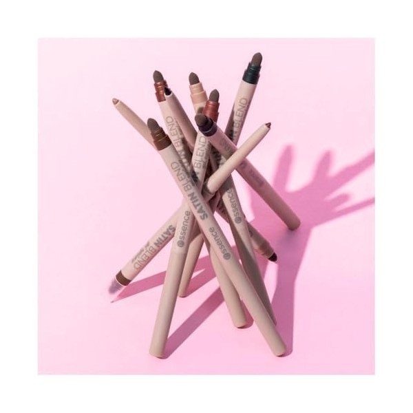 Essence Cosmetics Satin Blend Gel Eyeliner, Longue Durée, Hautement Pigmenté, Mat 0.22g Lot de 2 Eyeliner / Khôl / Crayon