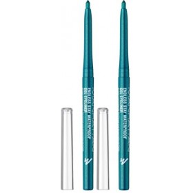 Manhattan Endless Stay Waterproof Gel Eyeliner - Eyeliner vert avec paillettes et mine rotative sans tailler - Couleur Emeral...