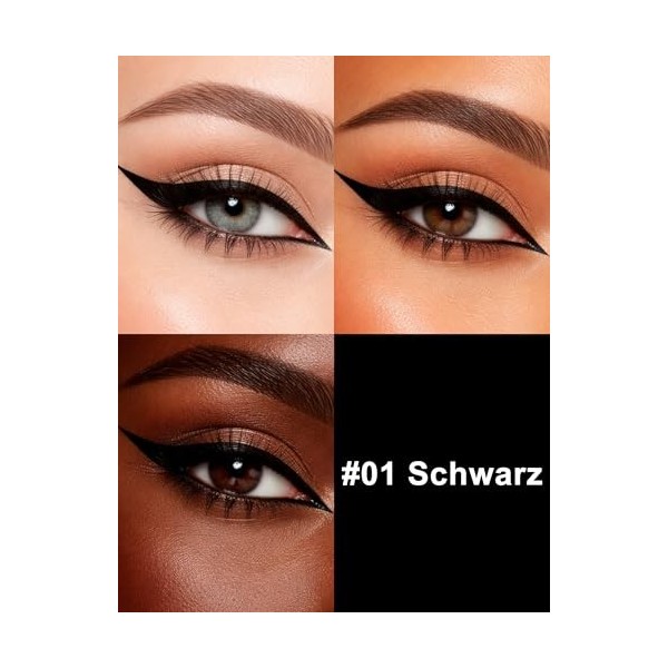 Jutqut Eyeliner liquide longue durée imperméable 01 Eyeliner / Khôl / Crayon