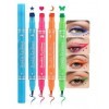 Erinde Lot de 4 stylos eyeliner liquide à double tête pour femmes, eyeliner crayon multicolore, outil de tatouage pour eyelin