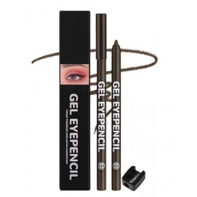 Erinde Crayon Yeux Waterproof Marron, Crayon Gel Eyeliner, Haute Pigmentation, Longue Durée, Résistant à lEau, Inclut un Tai
