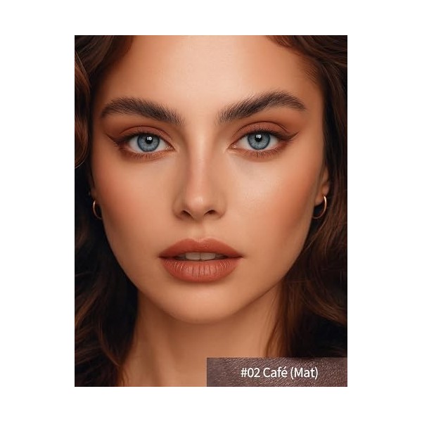 Erinde Crayon Yeux Waterproof Marron, Crayon Gel Eyeliner, Haute Pigmentation, Longue Durée, Résistant à lEau, Inclut un Tai