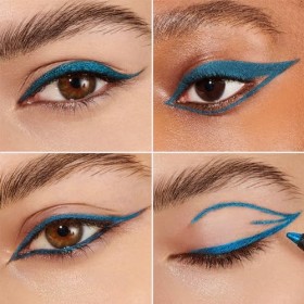 Wonderskin 1440 Crayon Eyeliner Longue Tenue Bleu et Noir, Paquet de 2 - Crayon Eyeliner Imperméable, Aiguisable et Anti-Bavu