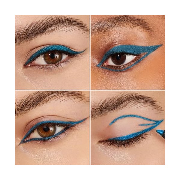Wonderskin 1440 Crayon Eyeliner Longue Tenue Bleu et Noir, Paquet de 2 - Crayon Eyeliner Imperméable, Aiguisable et Anti-Bavu