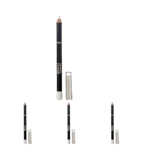 LOréal Paris - Le Khôl Paradise - Super Liner - Confort Longue Durée - 12h de Tenue - 120 Immaculate Snow Lot de 4 Eyeliner ...