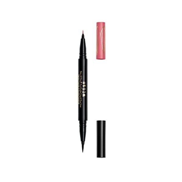 Stila Eyeliner liquide à double extrémité, facile à utiliser, résistant aux taches et au transfert, la doublure reste en plac...